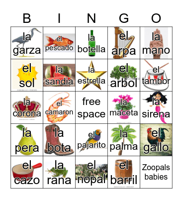 Loteria Mi Pueblito Bingo Card