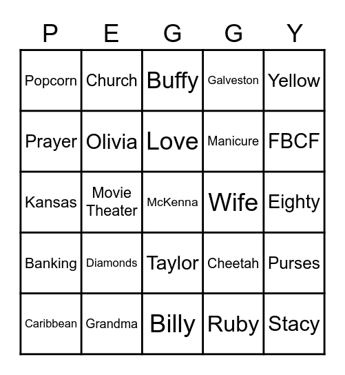 Happy 80th Birthday! Bingo Card
