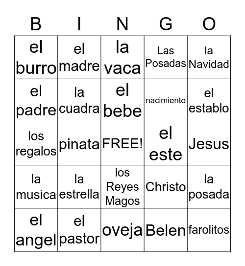 FELIZ NAVIDAD Bingo Card