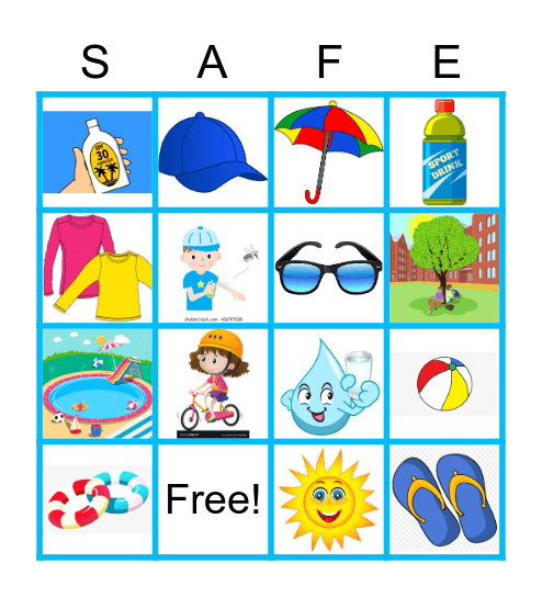 SAFE SUMMER! Bingo Card