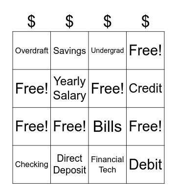 Secure the Bang Bingo Card
