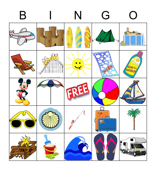 VACATION BINGO Card