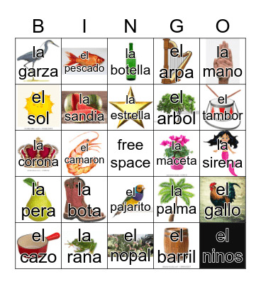Loteria Mi Pueblito Bingo Card
