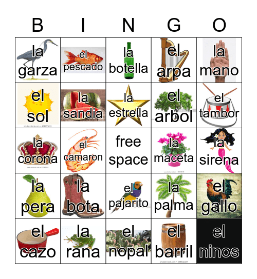Loteria Mi Pueblito Bingo Card