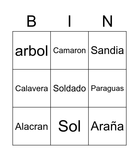 Ytp lotería mi pueblito Bingo Card