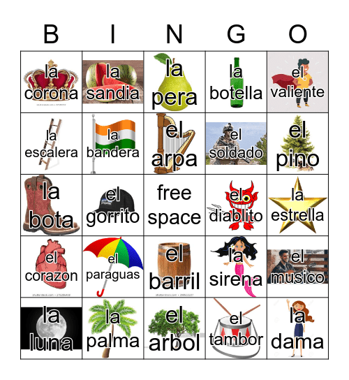 Loteria Mi Pueblito Bingo Card