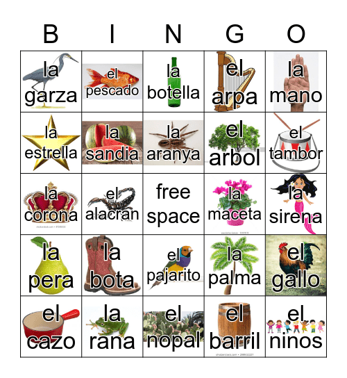 Loteria Mi Pueblito Bingo Card