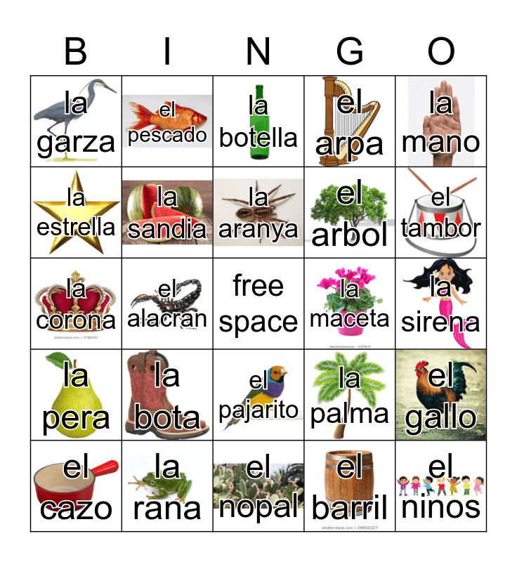 Loteria Mi Pueblito Bingo Card