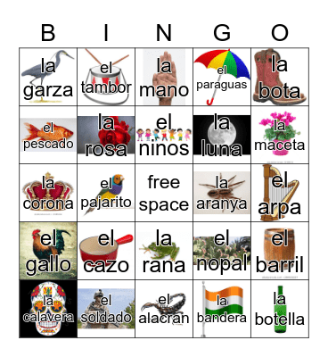 Loteria Mi Pueblito Bingo Card