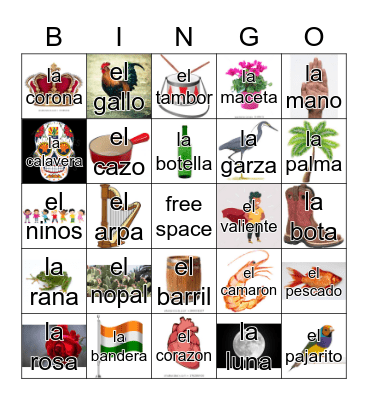 Loteria Mi Pueblito Bingo Card
