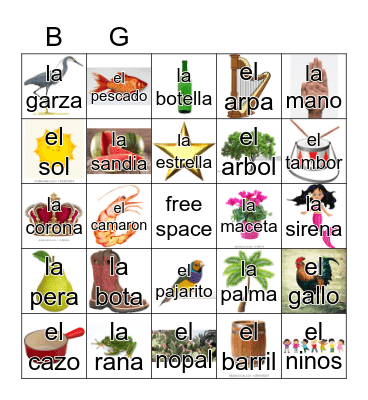Loteria Mi Pueblito Bingo Card