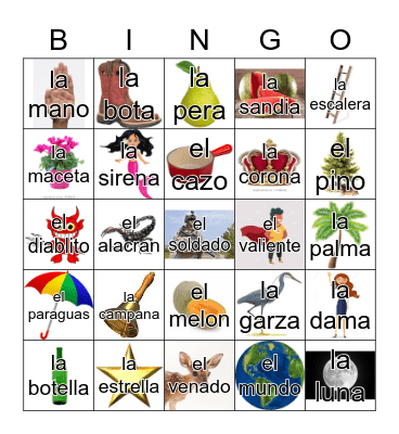 Loteria Mi Pueblito Bingo Card