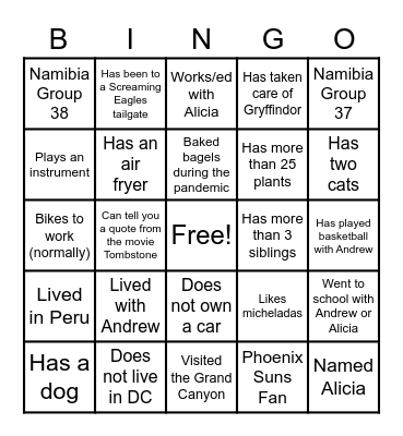 Maltinez Bachelor(ette) Bingo Card