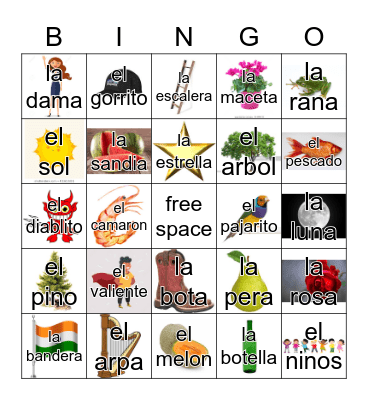 Loteria Mi Pueblito Bingo Card