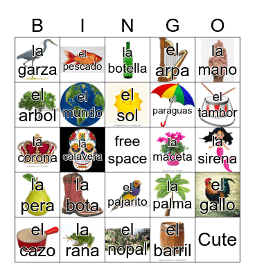 Loteria Mi Pueblito Bingo Card