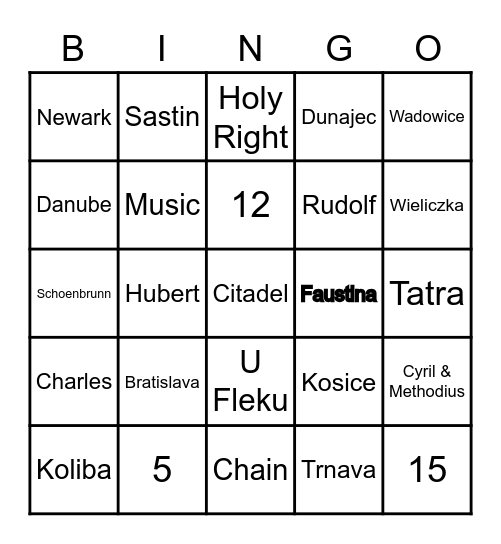 Pilgrimage Reunion Bingo Card