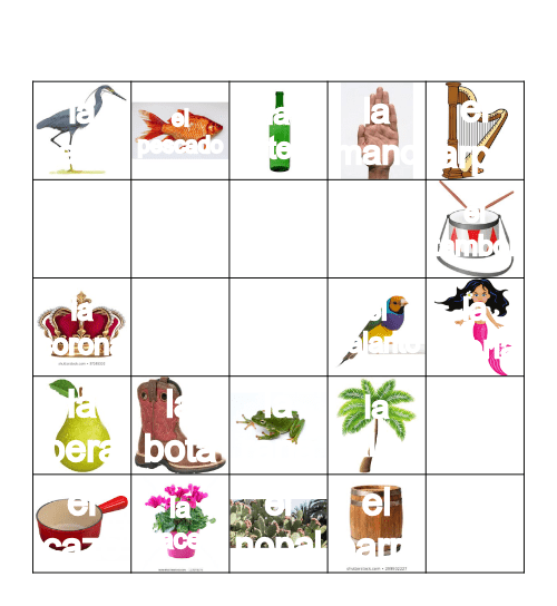 Loteria Mi Pueblito Bingo Card