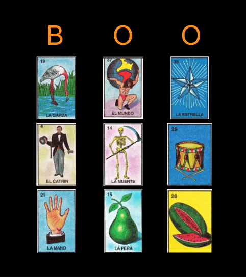 HAUNTED LOTERIA Bingo Card
