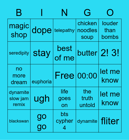 @simin_saiyara5 Bingo Card