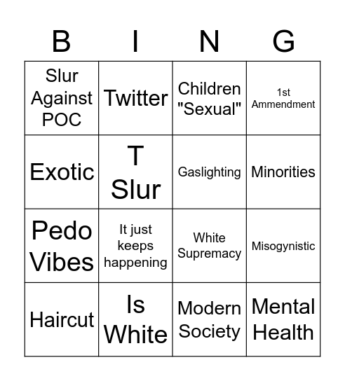 Keheh Bingo Card