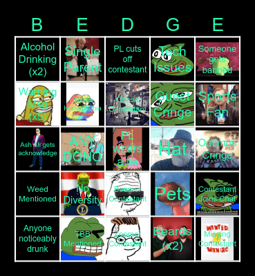 Someone got stabbed and then someone got shot by a shotgun, that's all Bingo Card