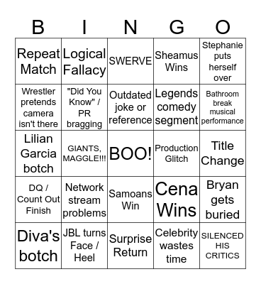 [Know-It-All Fans] - WrestleMania 2015 Bingo Card