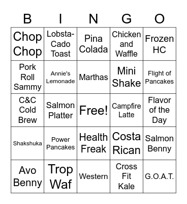 TP Bingo Card