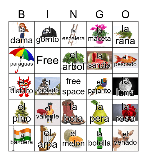 Loteria Mi Pueblito Bingo Card