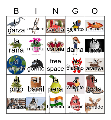 Loteria Mi Pueblito Bingo Card