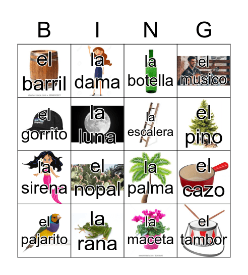 Loteria Mi Pueblito Bingo Card