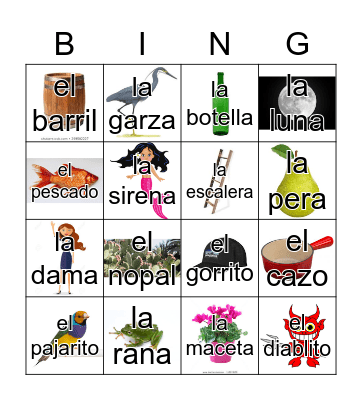 Loteria Mi Pueblito Bingo Card