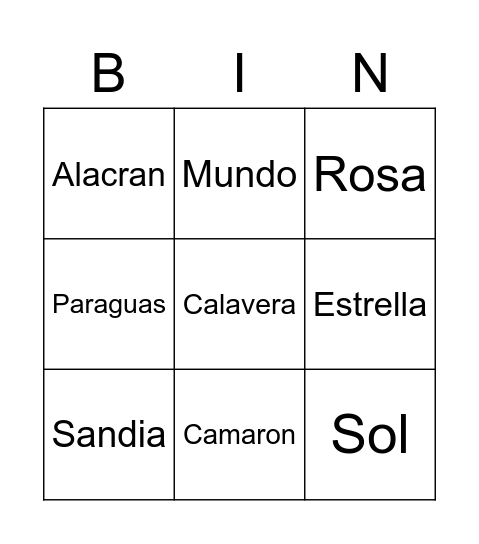 Ytp lotería mi pueblito Bingo Card