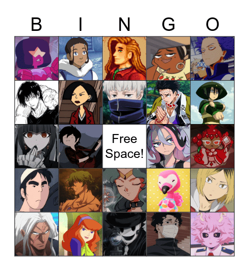 Favorite Character Bingo Card