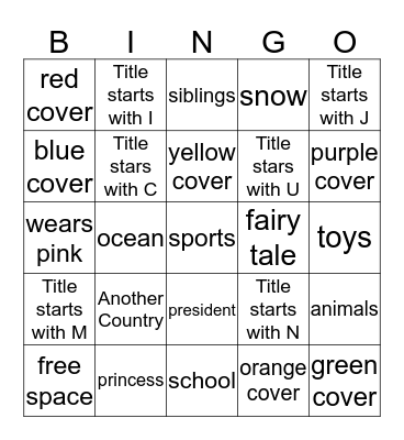 Family Bingo Card