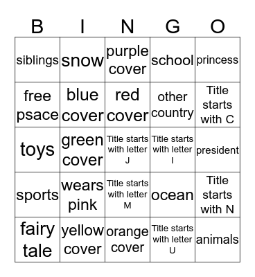 Family Bingo Card