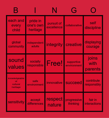 Shri @ 33 Bingo Card