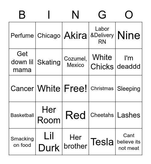 Getting to Know Makayla Bingo Card