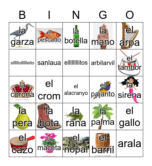 Loteria Mi Pueblito Bingo Card