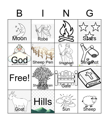 Joseph Bible Bingo Card