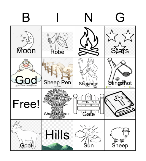 Joseph Bible Bingo Card