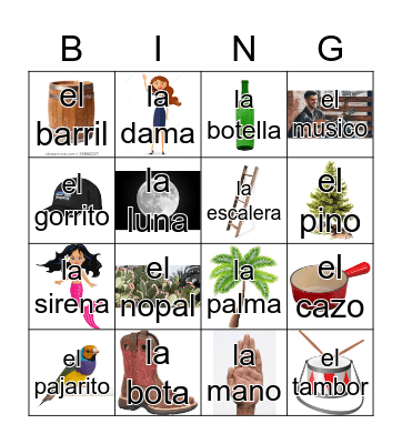Loteria Mi Pueblito Bingo Card