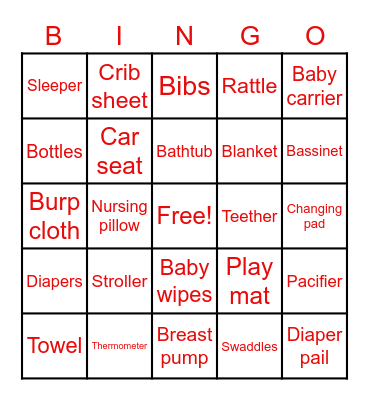 Baby Maus Bingo Card