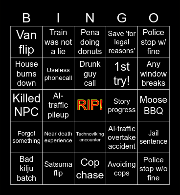 super's MSC bingo Card