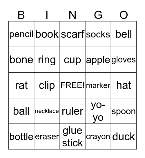 MYSTERY BOX Bingo Card