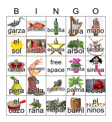 Loteria Mi Pueblito Bingo Card