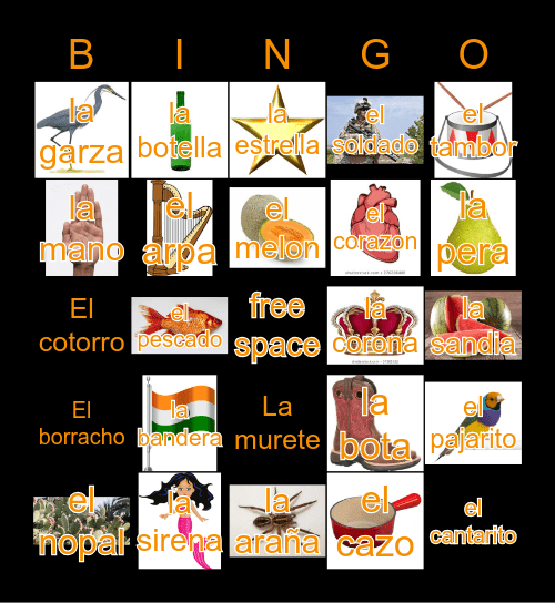 Loteria Mi Pueblito haum Bingo Card