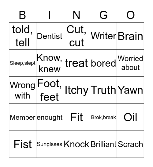 fit and well Bingo Card