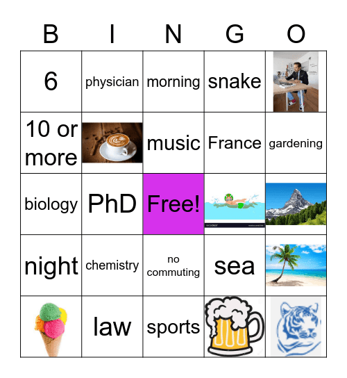 TEAM EXCERSICE Bingo Card