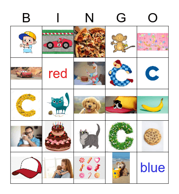 Letter C Bingo Card