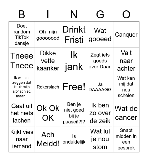 Rosa Bingo!! Bingo Card